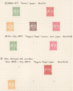 NEW ZEALAND: 1891-1947 "Back-of-Book" Array with 1903-39 Express Delivery (5, three mint), Life Insurance with 1891-98 P12x11½ set & P10 ½d to 2d used, 1913-37 P14x15 ½d to 6d set used plus mint 1½d black, Cowan paper P14 ½d to 6d set mint plus 6d used, P - 4