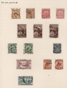 NEW ZEALAND: 1873-1966 Mostly Used Collection with 1st Sidefaces to 2/- (pen cancel) including 4d, 2nd Sidefaces to 1/- with perf & wmk variants and a few varieties, Pictorials to 2/- (8) & 5/- (fiscal) with wmk variants and Officials to 2/-, 1d Dominion with Feather, 'N' & 'Q' flaws, Admirals 2/- (5, one an Official) & 3/- (4), 1931-35 Airs mint and/or used, 1935-42 Pictorials with varieties & retouches, Postal Fiscals witth QV Long Types to 10/- and Arms to £2; some specialist interest.