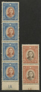 CHINA: 1931-37 Sun Yat-sen First Issue Plate 1A marginal $1 pair & $2 vertical strip of 4; Second Issue 2c to 25c in marginal strips of 5 (few short perfs 5c) plus P11&frac12;x12 $1, $2 & $5 Plate 1A or 1B strips of 4, MUH, Cat. &pound;350++. (12 strips) - 2