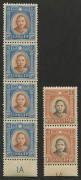 CHINA: 1931-37 Sun Yat-sen First Issue Plate 1A marginal $1 pair & $2 vertical strip of 4; Second Issue 2c to 25c in marginal strips of 5 (few short perfs 5c) plus P11½x12 $1, $2 & $5 Plate 1A or 1B strips of 4, MUH, Cat. £350++. (12 strips) - 2