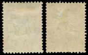 COMMONWEALTH OF AUSTRALIA: Kangaroos - CofA Watermark: &pound;1 Grey slight thin, split perf, mild gum aging; also 10/- grey & pink, excellent centring, fine mint; BW:50&54 - $1750. - 2