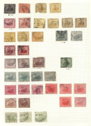 AUSTRALIAN COLONIES & STATES - General & Miscellaneous Lots: Collection on album pages with Tasmania imperf 4d Courier (2, one internal fault, other cut-to-shape), imperf Chalons 1d, 2d, & 4d (4, one possibly unused) & 6d, perforated Chalons to 1/-, Tabl - 2