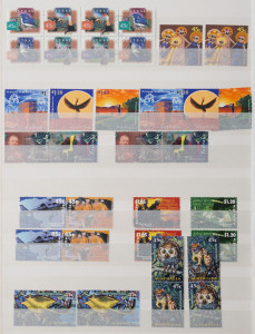 COMMONWEALTH OF AUSTRALIA: Decimal Issues: 1980 to early 2000s in four stockbooks, largely complete for the period with many sets present mint & used, values to $10 with some International Post issues seen, toning in places, so likely to appeal as a "postage" lot with MUH FV: $600+. (many 100s)