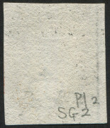 GREAT BRITAIN: 1840 1d (SG.1) intense-black Plate 2 [PA] with some doubling of letter 'P', barely perceptible flattened vertical crease at left, four good to large balanced margins, tidy Maltese Cross cancel in red, Cat &pound;425. Of very pleasing appearance. - 2