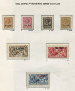 NAURU: 1916-37 mostly mint collection with 1916-22 Overprints on GB &frac12;d to 1/- SG.1-12 plus Seahorses 2/6d brown & 5/- bright carmine (MVLH) SG.21-22 and fine used 10/- pale blue SG.23; 1924-48 Freighters Smooth Paper &frac12;d to 1/- plus Rough Paper 2/6d, 5/- - 2