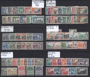 REST OF THE WORLD - General & Miscellaneous Lots: British Commonwealth 1930s-80s array on stockcards with value in KGVI/early QEII sets including Gilberts 1939 KGVI & 1956 QEII sets, Montserrat 1938 set, Pitcairns 1938 KGVI sets of 10 (2), Tristan da Cun