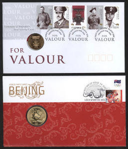 Coins & Banknotes: Philatelic Numismatic Covers - PNCs: 1994-2010 Selection including 1994 Year of the Family, 2000 For Valour, 2002 Golden Jubilee, 2003 Coronation, 2004 Eureka Stockade, etc. Fine condition.