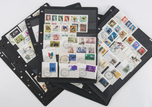 AUSTRALIA - Decimal Issues: 1966-2000s range stamps on large pieces with FDI cancels including 1966 Definitives to $4 Navigators, 1971 Xmas block of 7, later definitives and Intermational Post to $10, plus M/Ss & Sheetlets, all VFU. (100s)