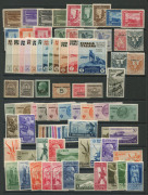 ITALIAN COLONIES: Array on hagners with selections from Trieste (ovpts on Italy), Cyrenaica, Eritrea, Libya, Somalia, Tripolitania and Italian POs Abroad, plenty of better items including Rhodes 1929 5c to 5l Pictorials in blocks of 4 MUH (Cat &euro;800+) an - 4
