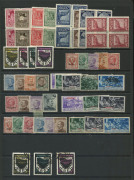 ITALIAN COLONIES: Array on hagners with selections from Trieste (ovpts on Italy), Cyrenaica, Eritrea, Libya, Somalia, Tripolitania and Italian POs Abroad, plenty of better items including Rhodes 1929 5c to 5l Pictorials in blocks of 4 MUH (Cat &euro;800+) an - 5