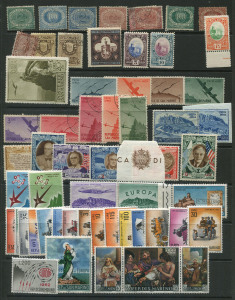 REST OF THE WORLD - General & Miscellaneous Lots: Monaco, Liechtenstein & San Marino 1880s-2000s array on hagners, useful pickings throughout including San Marino 1877 10c ultramarine mint, modern material including some M/Ss and sheetlets MUH; condition variable. (few 100s)