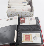 AUSTRALIA - Decimal Issues: 1980s-1990s Framas on covers, mostly philatelic including 36c Platypus Benham silk FDC x7, 1987 50c Platypus on Cup-Pex covers x9, 1992 45c Emu FDC x9, 1996 45c Festival Frama FDCs x9, others on stamp dealer mail including 1987