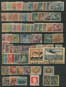 POLAND: 1918-45 Collection on hagners with 1918 (Dec) Surcharges plus 50h & 90k mint (Cat &euro;110) plus a few overprint flaws, 1919 'POLSKA' overprints 6h, 15g & 40h & 2k mint, 1919 imperf Arms set used including 6h orange, 1919 (Jan 27) imperf set to 5m unu