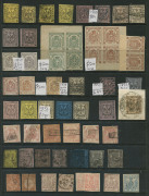 ITALY: Italian States accumulation on hagners with mix of genuine issues, reprints and forgeries including issues from Modena, Naples, Parma, Papal States (with genuine issues on piece), Romagna, Sardinia including 1855-63 3l unused (guarantee h/s, Cat € - 3