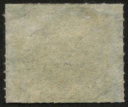 WESTERN AUSTRALIA: 1860-64 (SG.32) rouletted 6d sage-green, rouletting evident on all sides, Bars '3' cancel & a lightly struck datestamp in red. Very nice example, Cat &pound;750. - 2