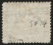 WESTERN AUSTRALIA: 1876-81 (SG.74) Wmk Crown CC, perforated 14, 4d carmine, fine used, guarantee handstamp on reverse, Cat. &pound;120. - 2