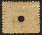WESTERN AUSTRALIA: 1882-85 (SG.84) perf 12 4d carmine, commissariat puncture, shallow thin under hinge, few faint spots on gum, deep colour, Cat. &pound;300. - 2
