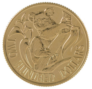 Coins - Australia: Gold: TWO HUNDRED DOLLARS: 1983 Koala, in original plastic folder of issue, Unc.