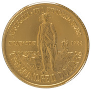 Coins - Australia: Gold: TWO HUNDRED DOLLARS: 1988 Sydney Cove, in presentation folder, Unc.