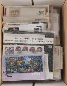 AUSTRALIA - First Day & Commemorative Covers: 1970s-early 2000s FDCs array, all appear unaddressed, many of the 1990s-2000s covers still in their Australia Post display packs, also a few PSEs; generally very fine. (few 100s)