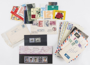 REST OF THE WORLD - General & Miscellaneous Lots: Mostly British Commonwealth assortment with BNG 1901 2½d & 6d mint, GB with 1997 Lady Diana Welsh Language stamp pack, Hong Kong 1950 registered cover with UPU & Coronation sets, plus some 1980-90s stamp packs, NZ KGV Officials mint, plus bundle of decimal booklets, also covers and postal stationery and worldwide coin minors. Might surprise. (Qty).