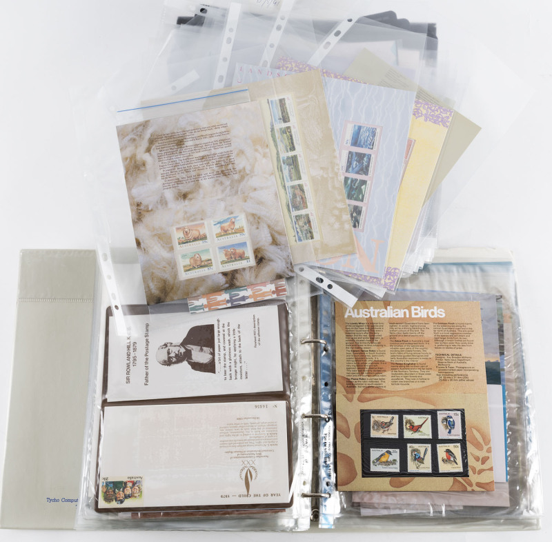 COMMONWEALTH OF AUSTRALIA: Decimal Issues: STAMP PACKS: 1980-90s array in two albums and loose, plus some MUH & CTO sets on hagners, MUH FV $480+.