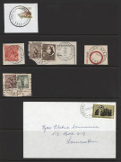 TASMANIA - Postmarks: "A" to "Z" postmark collection on covers and on piece in two albums, mostly 1980s-90s era with some earlier, good variety of types seen including "PAID AT..." & Relief cancels, many very fine and complete strikes sighted. Good lot. - 3