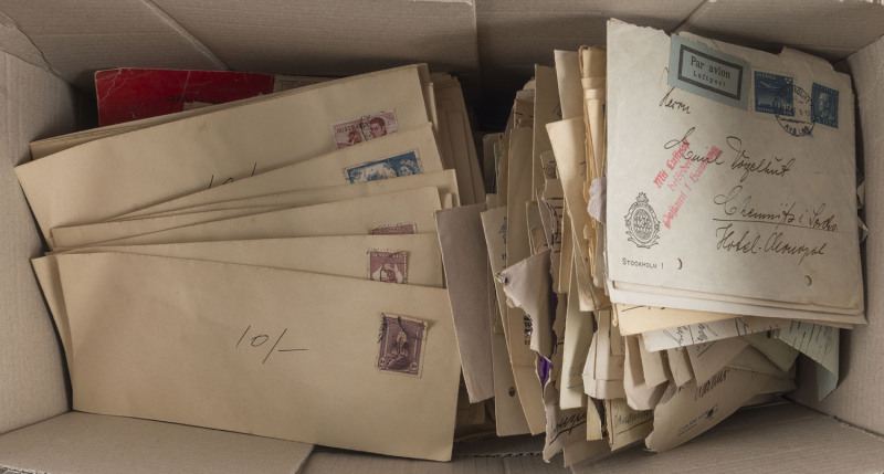 REST OF THE WORLD - General & Miscellaneous Lots: Mostly 1930s-60s issues in envelopes with strength in European issues (some envelopes sealed with no stamps within!), early 1930s covers from Germany with stamps mostly detached but with likely slogan pos