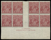 Imprints with Single Wmk 3d Harrison pair, SMult Wmk P14 1d green WATERMARK INVERTED Ash blk.4 (Cat. $750), 2d Red-Brown Electro 16 (imprint 3.75mm below stamps), Mullett blk.8 (few tones, Cat. $1000+), 4&frac12;d Ash blk.4 (Cat. $500); SMult P13&frac12;x12&frac12;&nbsp; &frac12;d Orange