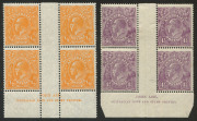 Imprints with Single Wmk 3d Harrison pair, SMult Wmk P14 1d green WATERMARK INVERTED Ash blk.4 (Cat. $750), 2d Red-Brown Electro 16 (imprint 3.75mm below stamps), Mullett blk.8 (few tones, Cat. $1000+), 4&frac12;d Ash blk.4 (Cat. $500); SMult P13&frac12;x12&frac12;&nbsp; &frac12;d Orange - 2