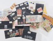 COMMONWEALTH OF AUSTRALIA: General & Miscellaneous: Accumulation with Roos loose or in cellos with lots of 3d & 6d values including perf 'OS', 8d Tiger Cat perf VG block of 9, KGV heads including 1d reds in old-time stockbook, later issues including mint 