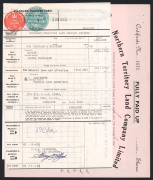 SOUTH AUSTRALIA: Revenues (South Australia) 1960s-70s Share Transfer Forms for the Northern Territory Land Company with embossed stamp duties intact with pre-decimals values 2/-, 4/-, 6/-, 10/-, 20/-, &pound;3-18/- (damaged), Decimals with "Plug in Numerals" 1 - 3