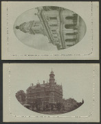 COMMONWEALTH OF AUSTRALIA: Postal Stationery: 1913-14 1d Kangaroo Design Original Die with Unframed Oval view of "St George's Terrrace, Perth" retouched (no sky) in purple-brown and in red-brown BW:LC14(119D); also Unframed Oval view of Central R'l'y S't' - 3