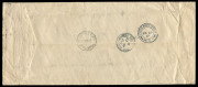 COMMONWEALTH OF AUSTRALIA: Kangaroos - Third Watermark: 1917 (March 10) solo usage of 6d Blue Die II tied by Fremantle datestamp to large (260x110mm) registered cover endorsed "Private" addressed to "General Birdwood/Commandant A.I.F./France", red/white r - 2