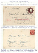 COMMONWEALTH OF AUSTRALIA: Postal History: 1882-1930s General Birdwood correspondence with 1882 Egypt 20m Postal Card to Clifton College from his mother, post WWI items including 1920 Australia 1&frac12;d Envelope to Govt House, Wellington & 1932 cover addressed - 3