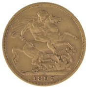 Coins - Australia: Sovereigns: MELBOURNE MINT SOVEREIGNS: Queen Victoria, 1897, F/VF.