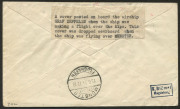 GERMANY - Postal History: 1930 (June 15) cover to England with 2m Zeppelin "SUDAMERIKA FAHRT" Mi:438 tied by LUFTSCHIFF/GRAF ZEPPELIN datestamp, "Mit Luftschiff Graf Zeppelin" one-line handstamp in red, black on yellow airmail label, cover was dropped ov - 2