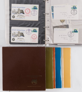 REST OF THE WORLD - General & Miscellaneous Lots: Balance of collection with 1950s-80s Rotary International commemorative covers plus a few stamps, New Zealand 2003 Yearbook; Australia with decimal 22c & 27c postcards, commemorative covers, 1988 Centennial Collection, Australia Post literature, etc.