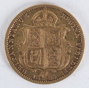 Coins - Australia: Half Sovereigns: MELBOURNE MINT SOVEREIGNS: 1893 QV Half Sovereign; G/F.