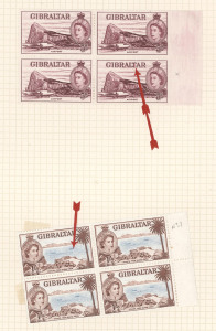 REST OF THE WORLD - General & Miscellaneous Lots: British Commonwealth 'G' to 'T' countries early QEII mint varieties with Gibraltar 1953-59 5d & 1/- Re-entries SG.152a & 154a, Hong Kong 1954 $1 "Short leg to R" with Plate 1 tab (Cat £150), Nigeria 1953 "2d Re-entry (4) and "Extra figure" (4) all within multiples, Rhodesia & Nyasland 1955 Victoria Falls 3d block of 4 with "Wing flaw", 1960 Kariba Dam 1/3d corner pair with "Earring Flaw", lesser varieties or retouches from Leewards, Malaya, Ma