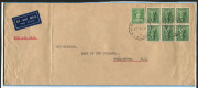 COMMONWEALTH OF AUSTRALIA: Postal History: 1941 (May 16) quintuple-rate airmail rate to New Zealand with 4d Koala block of 6 plus 1d QM paying the 5d per &frac12;oz rate x5, stamps tied by GPO SYDNEY/AIR datestamp.