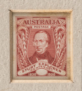 COMMONWEALTH OF AUSTRALIA: Other Pre-Decimals: 1930 Sturt Die Proof very similar to previous item but recessed in a larger mount (130x139mm), a similar label - but with the date omitted - affixed to the reverse, minor toning that does affect the proof, Ca