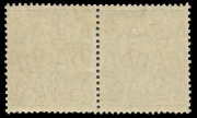 COMMONWEALTH OF AUSTRALIA: KGV Heads - Small Multiple Watermark Perf 13½ x 12½: 3d Blue, horizontal pair (2) being Types B+A, both with minor flaws in the wattles at left and right respectively. MVLH. BW:107c - $275+. Centred right; fresh. - 2