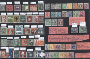 GERMANY: Substantial collection on stock pages, stock cards, etc. Has been annotated using SG numbers and catalogue value (provided by the vendor) estimated at &pound;12,000. Includes Belgian Occupation issues, Weimar Republic, Third Reich period, British and 