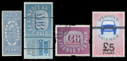 GREAT BRITAIN: Revenues (Great Britain) GREAT BRITAIN: Revenues (Great Britain): Revenues (Great Britain): Various revenues comprising 1871 MATCH TAX ½d blue Imperforate Trial; TELEVISION LICENCE 1979 M3 (£13) WITH COUNTERFOIL & 1988 C6 (£62.50) & vehicle