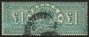 GREAT BRITAIN: GREAT BRITAIN: 1891 (SG.212) £1 green Queen Victoria, Registered usage with part of the blue defacing crayon mark still visible; otherwise FU. Cat.£800.