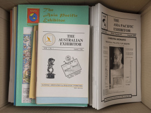 COMMONWEALTH OF AUSTRALIA: Philatelic Literature & Accessories: Australasia: 'The Asia Pacific Exhibitor' complete run of issues from Vol 1 No 1 (Jan 1988, when known as 'The Australian Exhibitor') to Vol 23 No 4 (Nov 2010) plus a few later issues. Invalu