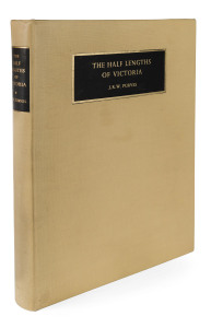 COMMONWEALTH OF AUSTRALIA: Philatelic Literature & Accessories: Victoria: 'The Half-Lengths of Victoria' by JRW Purves (1953), 216pp hardbound with booklet of plates intact, some foxing on end pages, otherwise fine condition. Examples have previously sold for up to $1,500 at public auction. Seldom offered.