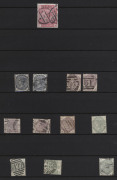 GREAT BRITAIN: 1841-1965 Collection with a few imperfs, Surface-Printed incl. 1855-57 No Corner Letters 1/- (2), 1862-64 Small Uncoloured Corner Letters to 9d (2) & 1/- (2), 1867-80 Large Uncoloured Corner Letters Wmk Spray 9d (2), 10d & 2/- blue (2), 18 - 2