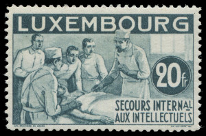 1935 5c - 20Fr International Relief Fund for Intellectuals, complete set (Mi.266-280), minor gum disturbance few values, 20fr possibly regummed.